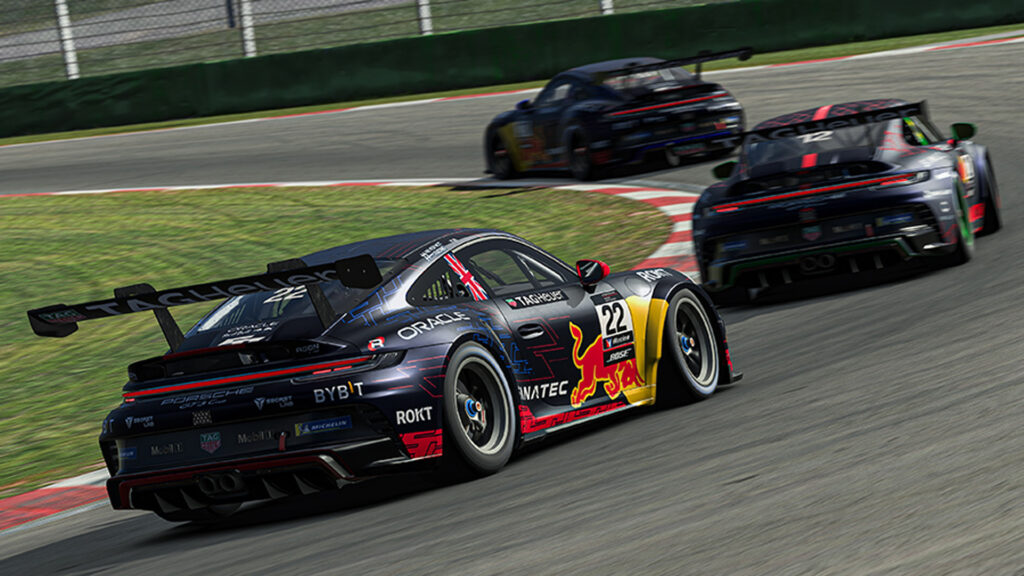 Image of Red Bull Sim Racing cars in iRacing