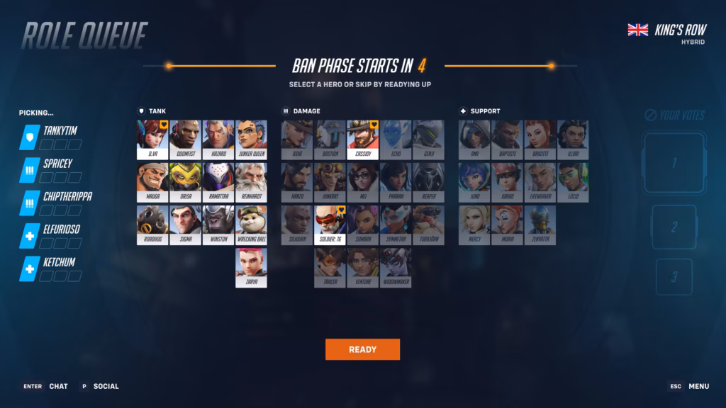 Overwatch 2 role queue hero bans draft system 2025