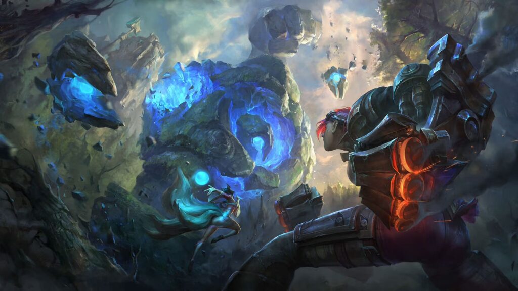 A scene from the game League of Legends.