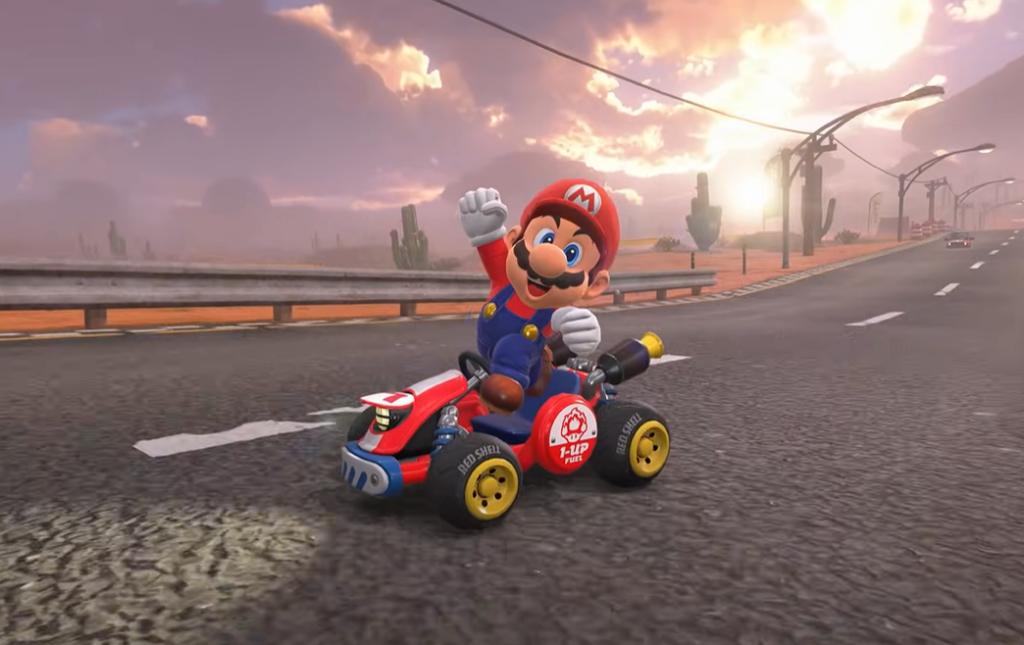 Mario in Mario Kart World 2025