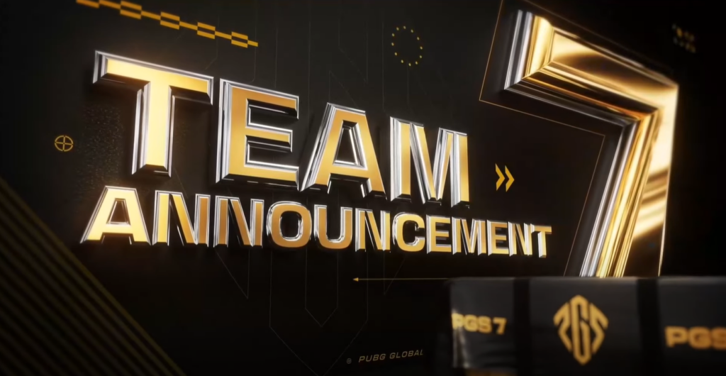 PUBG Global Series 7 & 8 team announcement title card