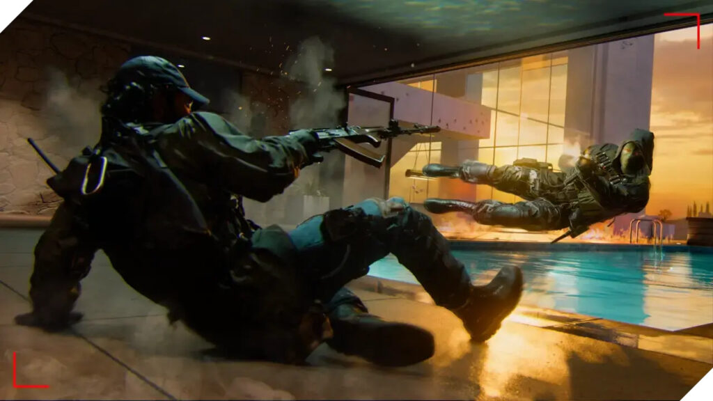 Two Soldiers Fighting in Call of Duty