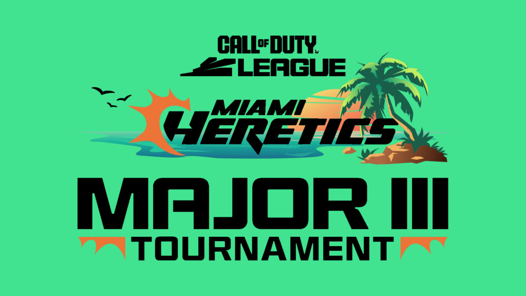 Image of Call of Duty League Major 3 2025 logo on a pale green background