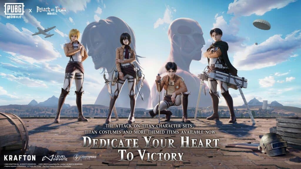 PUBG Mobile and Attack on Titan collaboration
