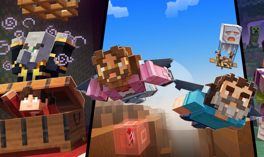 Minecraft movie in-game update graphic