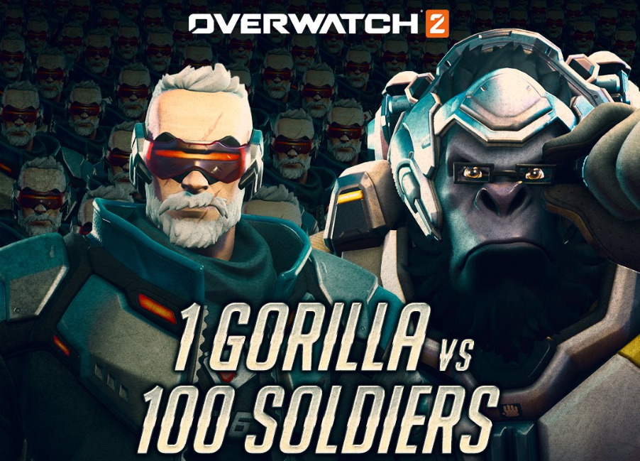Overwatch 2: 1 Winston vs 100 Soldier 76's