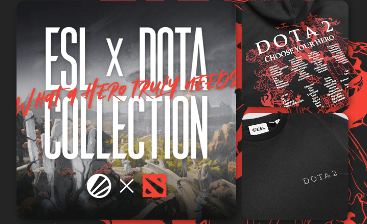 ESL x DOTA Collection promotional graphic