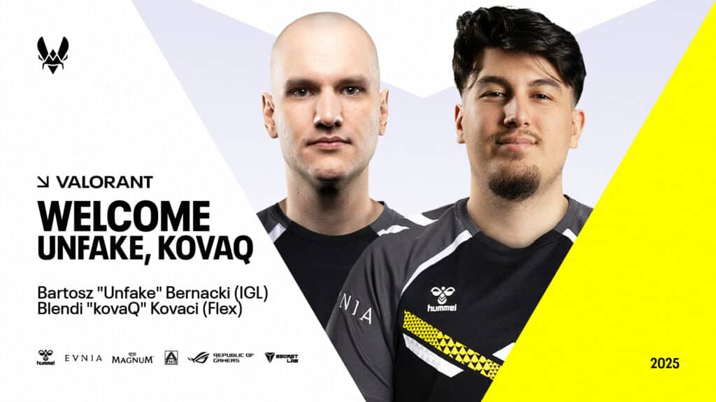 UNFAKE and kovaQ join Team Vitality