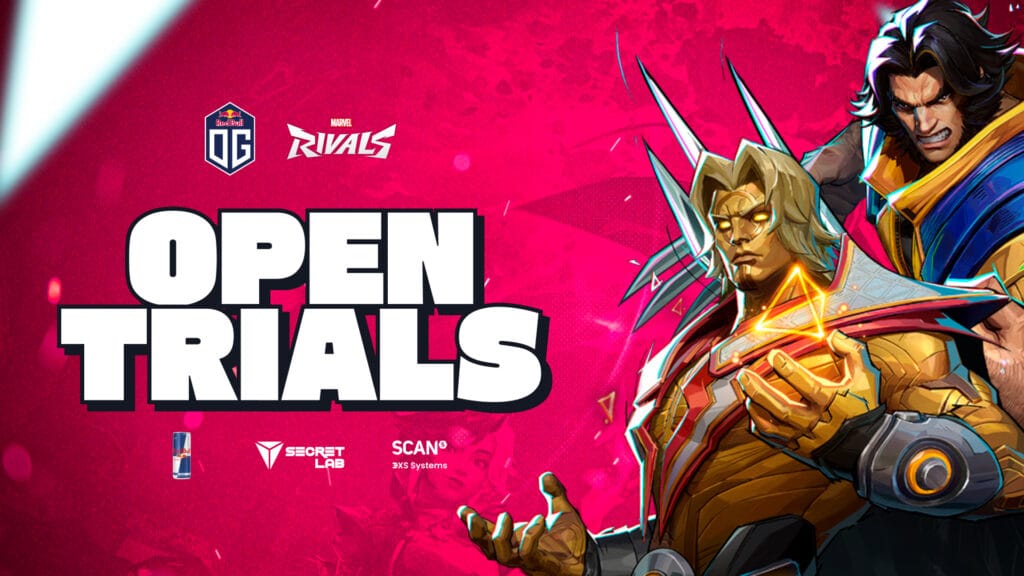 OG MR Combine open trails announcement graphic featuring Wolverine and Adam Warlock