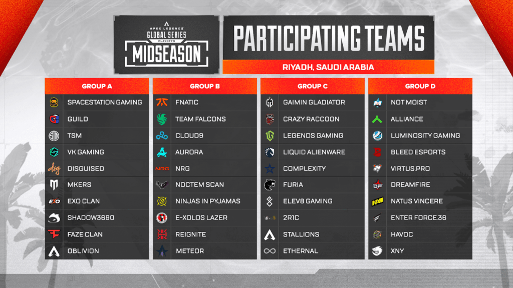 ALGS 2025 Midseason Playoffs teams