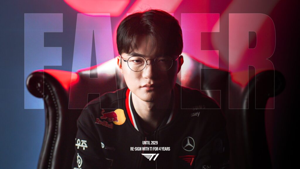 Faker re-signs with t1 until 2029