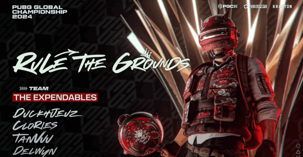 Krafton PUBG PGC Champions set based on The Expendables roster