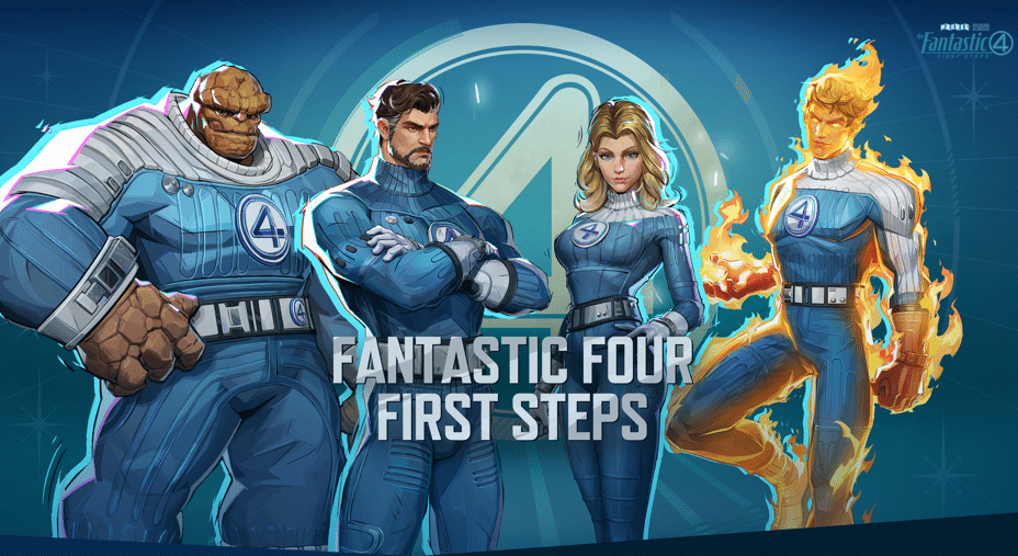 Marvel Rivals Patch The Fantastic Four: First Steps skins for The Thing, Mister Fantastic, Invisible Woman, and Human Torch