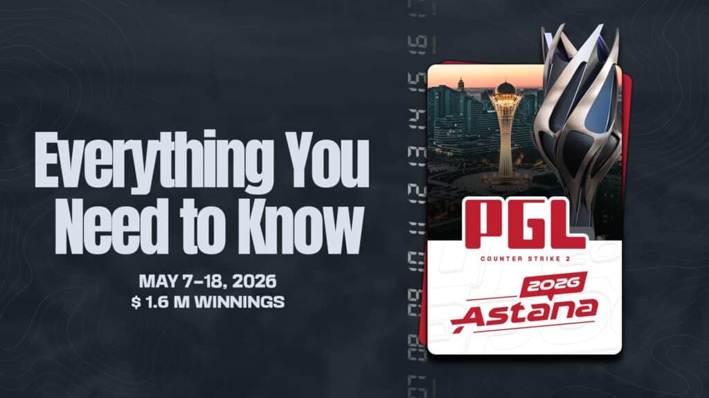 PGL Astana 2026 information graphic for schedule and prize pool