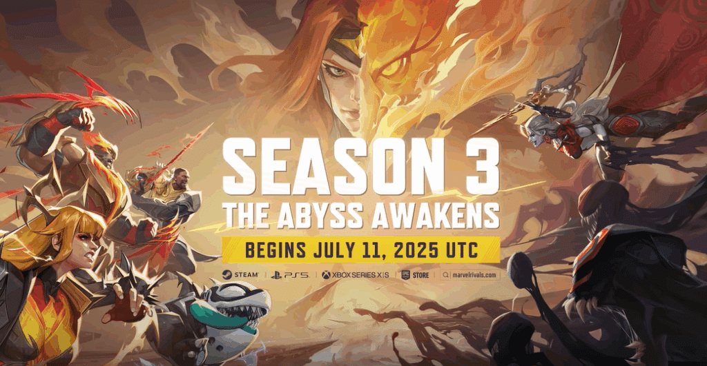Marvel Rivals Season 3: The Abyss Awakens announcement graphic