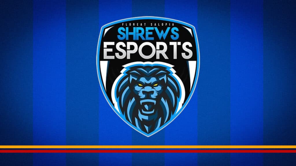 Image of Shrewsbury Town esports team logo on a dark blue background