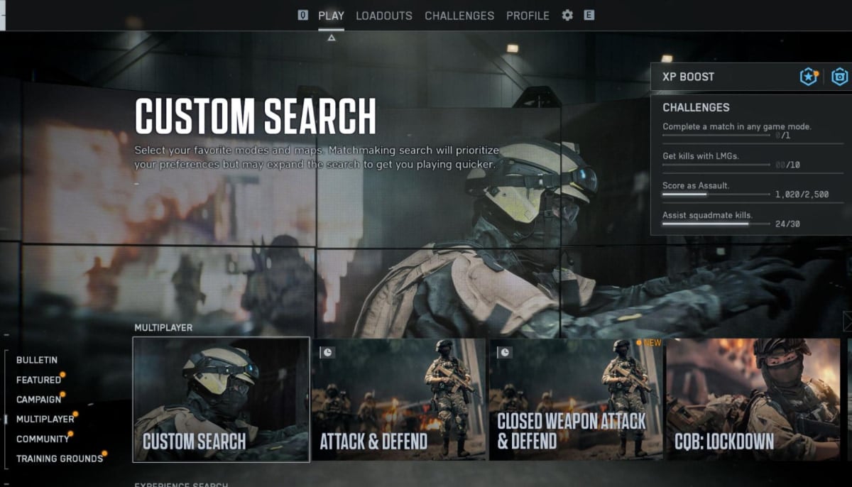 Battlefield 6 main screen