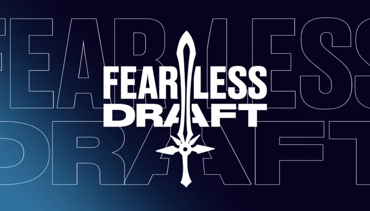 Bold white text "FEARLESS DRAFT" over a navy gradient background