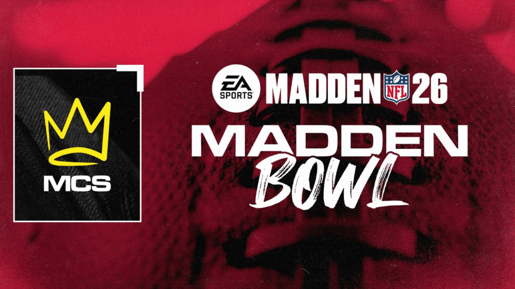 Madden NFL 26 MCS 2026 Madden Bowl tournament graphic