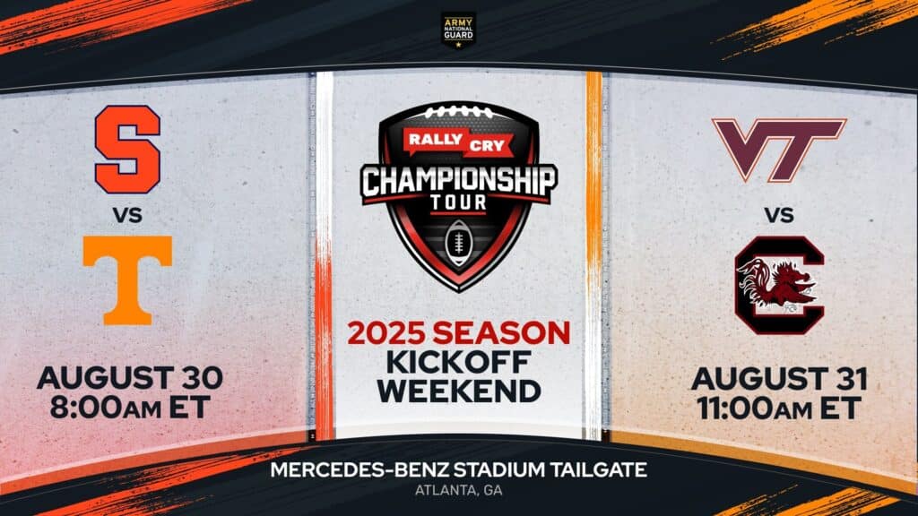 Rally Cry Championship Tour 2025 season scheduled matches graphic