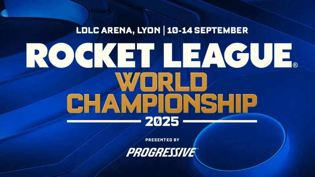 Rocket League 2025 World Championship for Lyon, France logo graphic