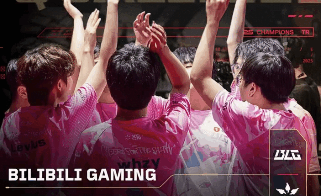 Bilibili Gaming team in VCT China in qualification graphic for Champions Paris 2025