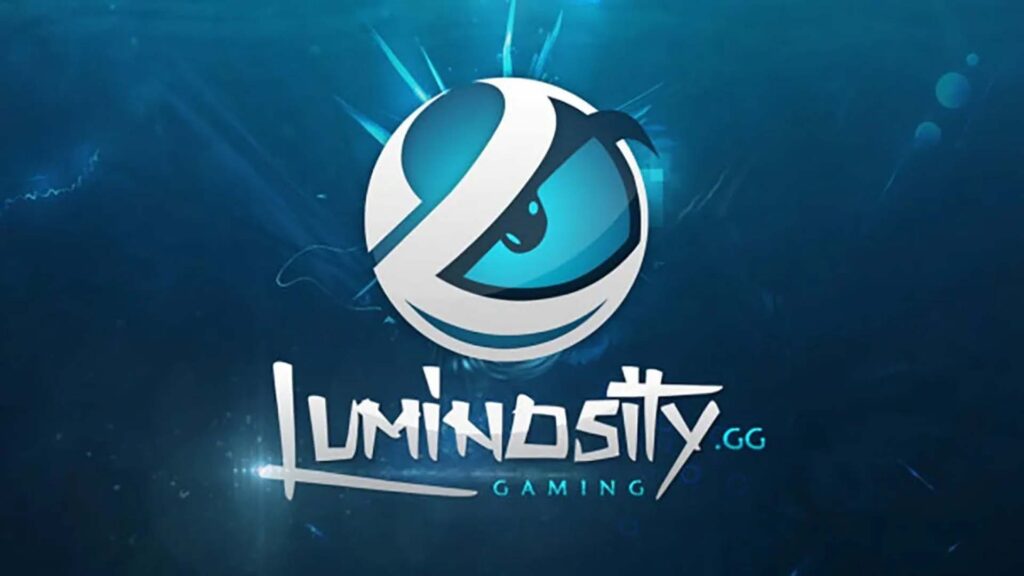 Image of Luminosity Gaming logo on a light blue background