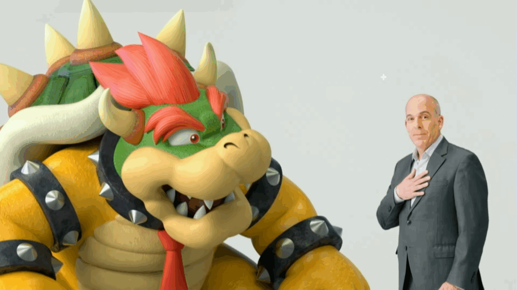 Mario villain Bowser meets Nintendo of America President Doug Bowser