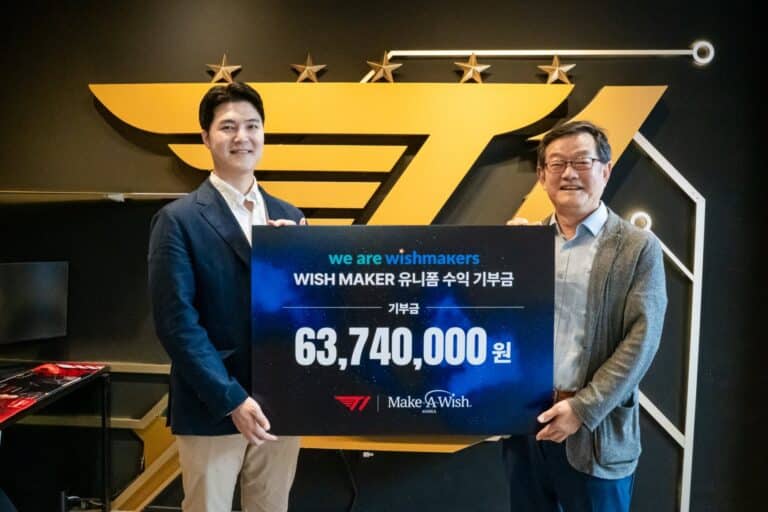 T1 donates to Make-A-Wish Korea through jersey sales