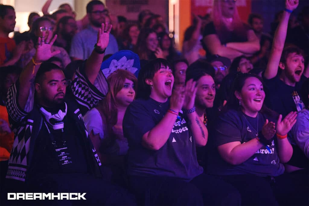Image of DreamHack crowd cheering at an esports event