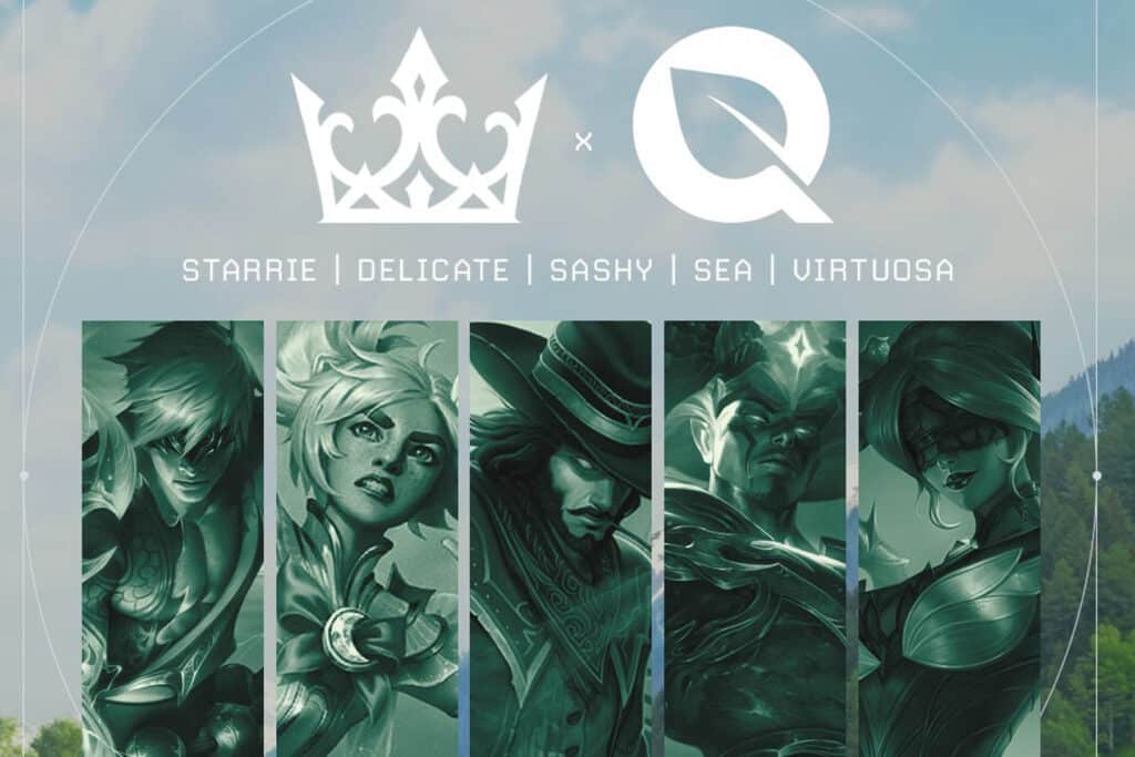 Image of EternaGC and FlyQuest logos above the names of EternaGC players and League of Legends champions