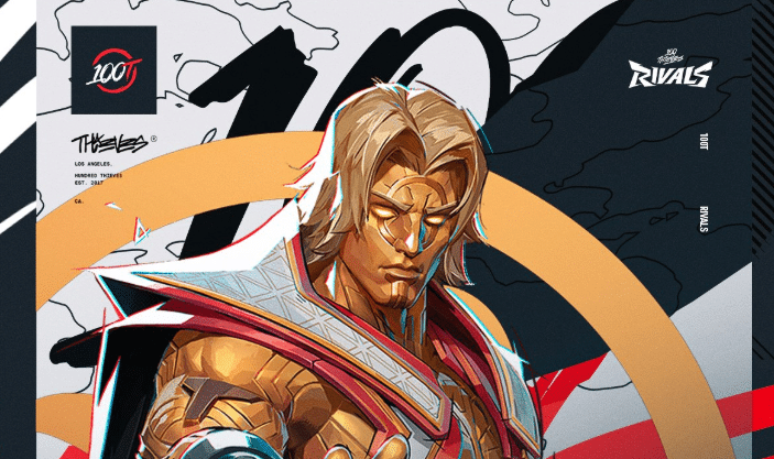 100 Thieves Marvel Rivals Ignite Stage 2 Americas win graphic featuring Adam Warlock