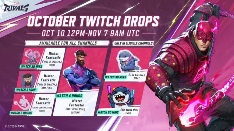 Marvel Rivals October Twitch drops for Season 4.5