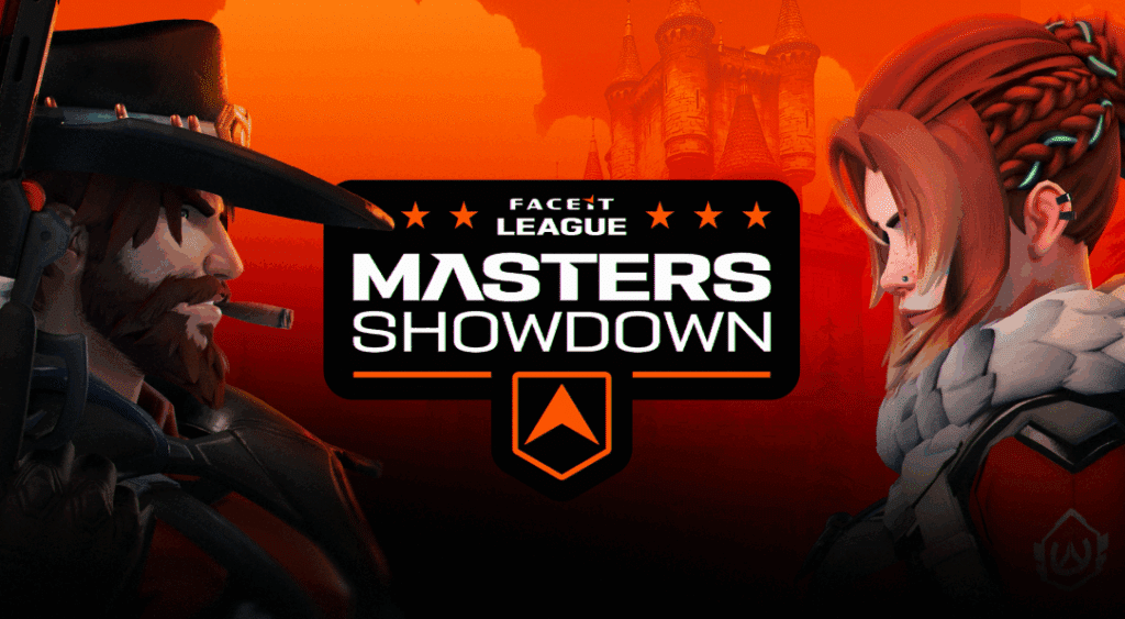 OWCS FACEIT League Masters Showdown graphic featuring Cassidy and Freja