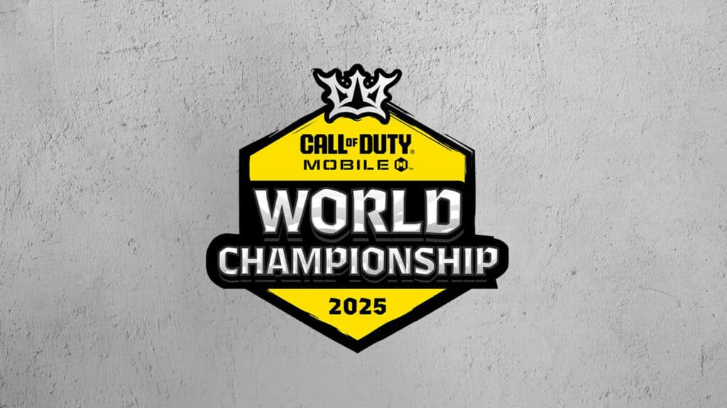 Image of Call of Duty Mobile World Championship 2025 logo on a grey background