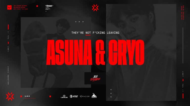 100 Thieves re-signs Cryo and Asuna to VALORANT roster