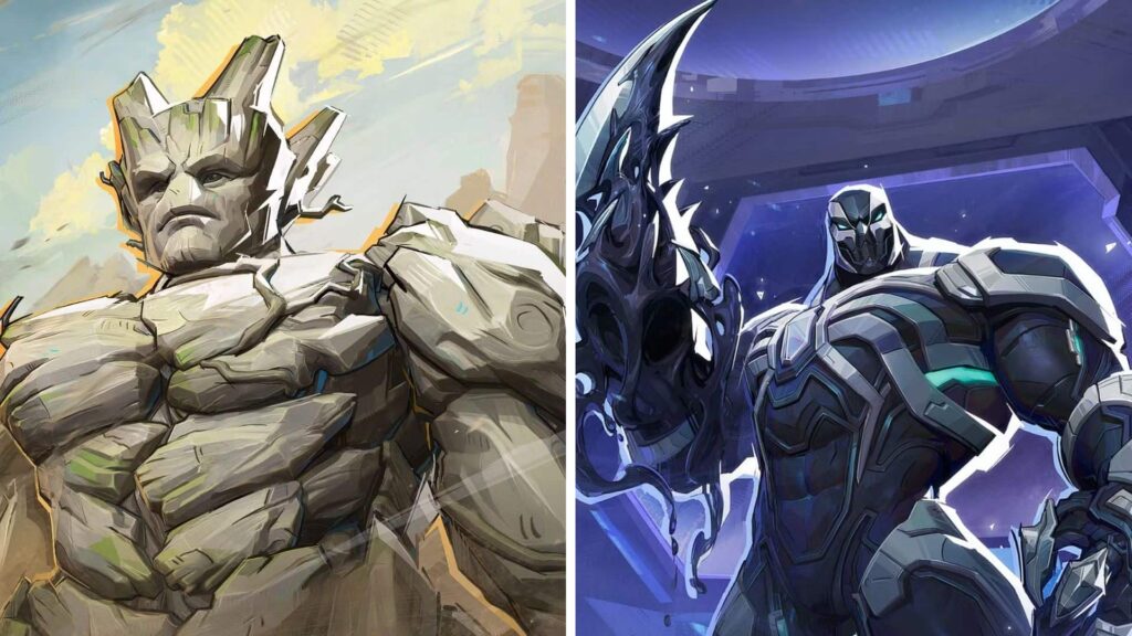 Groot and Venom from Marvel Rivals