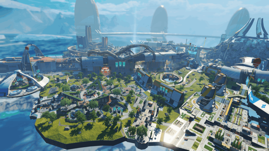 Apex Legends Olympus map following Season 27 rework in-game wide screenshot
