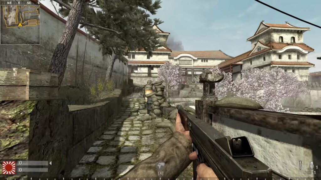 Call of Duty: World at War and Vanguard gameplay in a Castle map