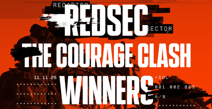 CouRage Clash Battlefield 6 RedSec $100,000 winner announcement graphic