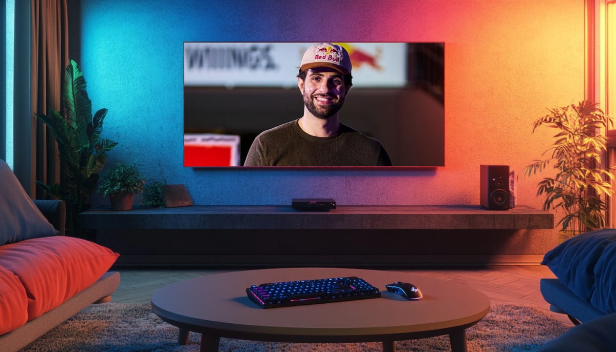 The person displayed on the television screen is SypherPK