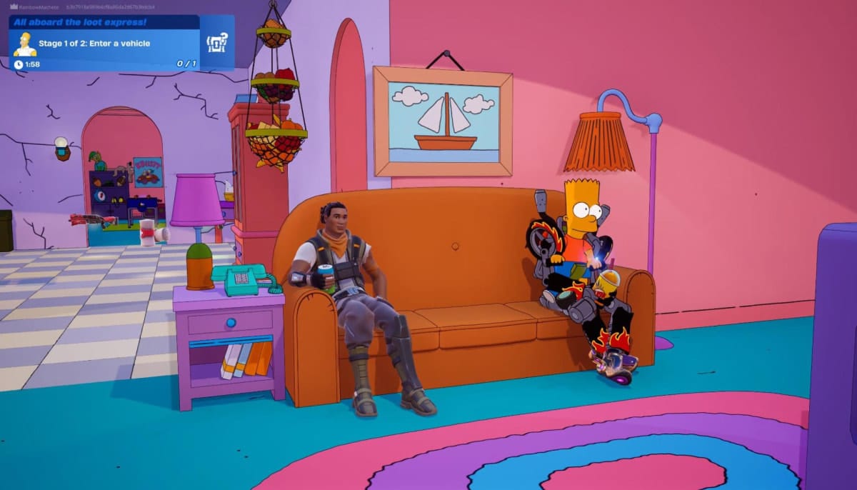The Simpsons house in Fortnite