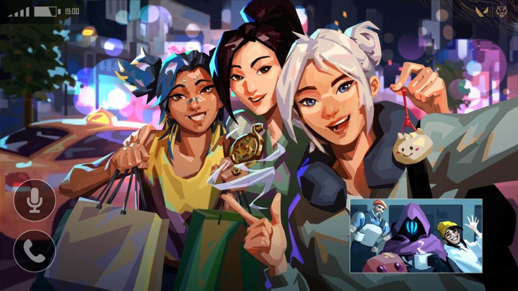 VALORANT Sage call back wallpaper featuring three girls characters
