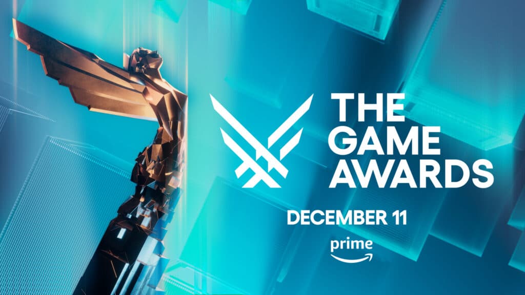 graphic announcing amazon partnership with the game awards