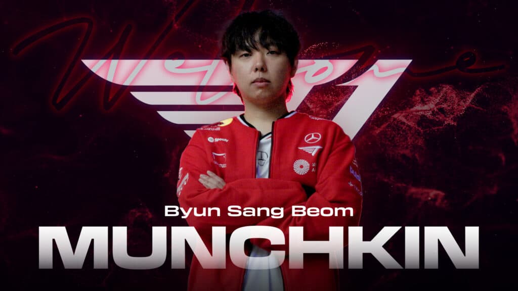 Munchkin announcement photo for T1 VCT 2026 roster addition
