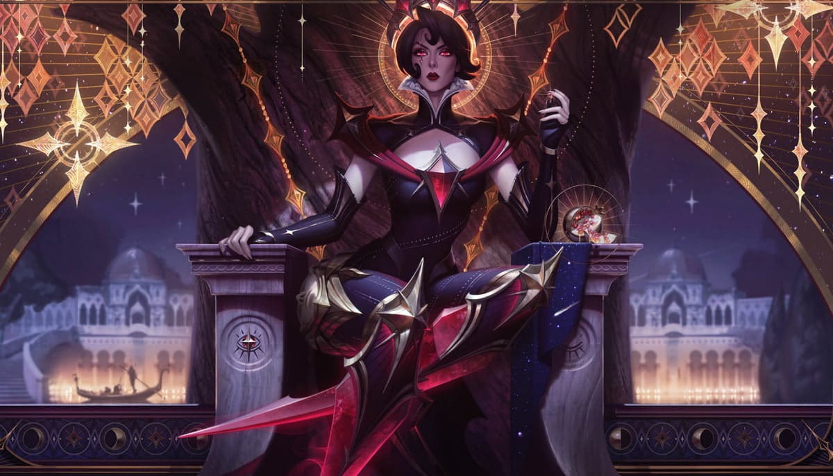 The image shows Camille in the “Arcana” skin from the popular multiplayer online game League of Legends
