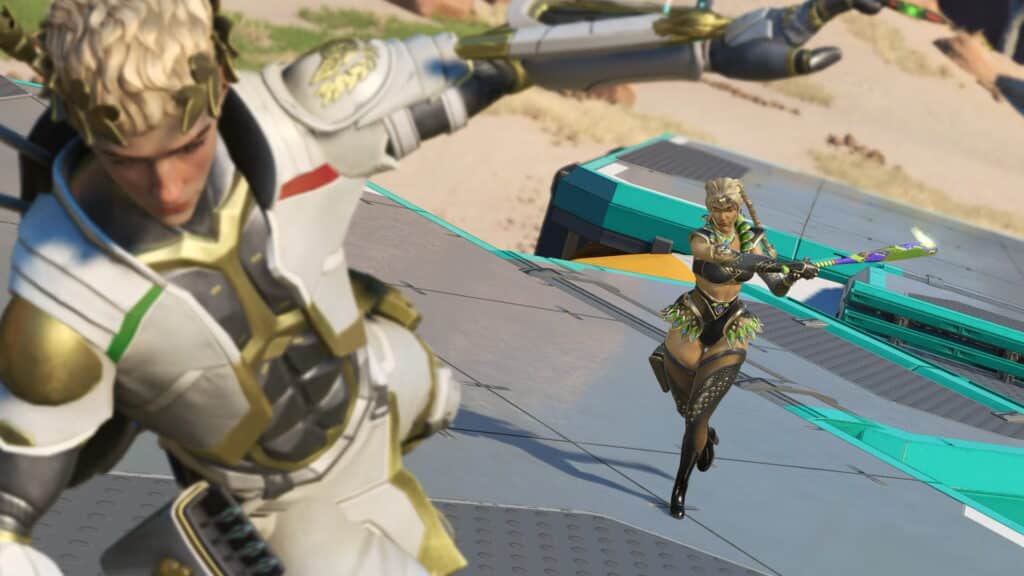 The image shows characters from the game Apex Legends