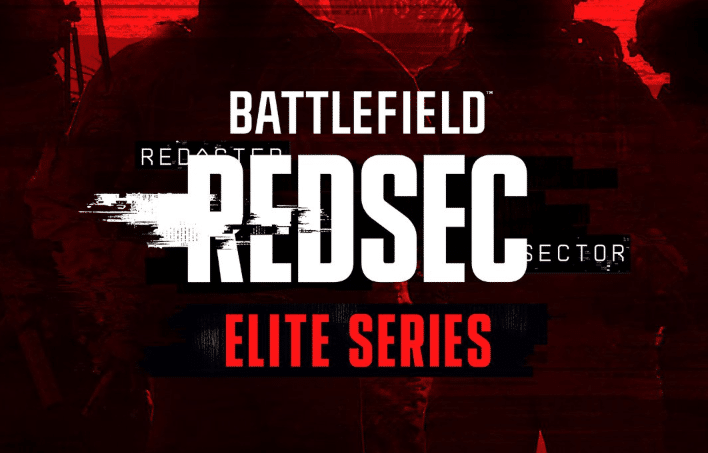 Battlefield REDSEC Elite Series delay announcement featuring red tournament graphic and logo