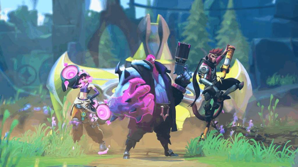 SUPERVIVE in-game hunters Wukong Kingpin and Crysta