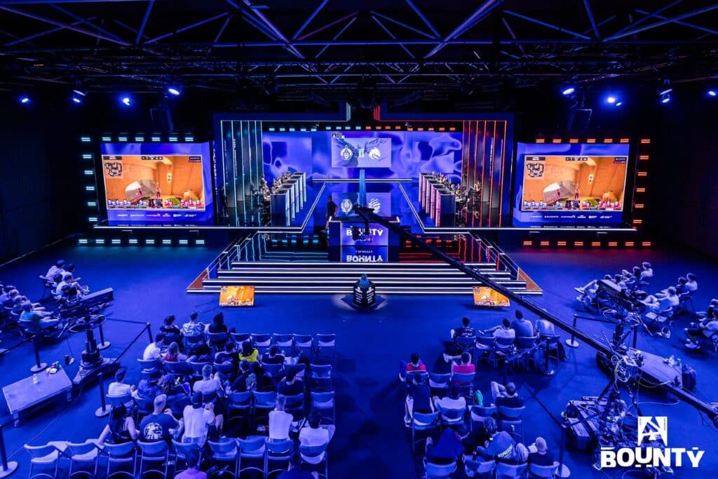 Image of BLAST Bounty Season 2 event taking place in front of small seated crowd
